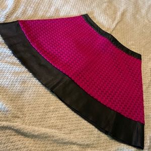 Candies skirt, pinkish purple w/ faux leather, zip back